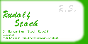 rudolf stoch business card